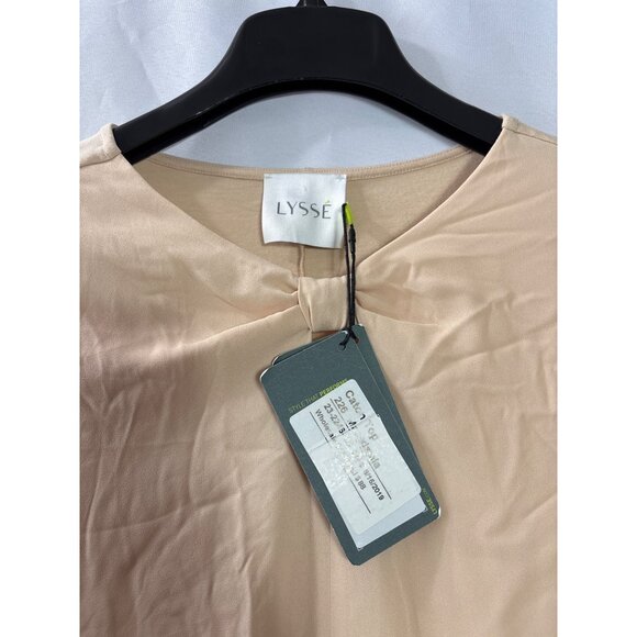 Lysse Womens Caton Top Size S Macadamia Keyhole Front New - Picture 4 of 5